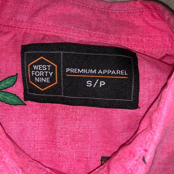 Pink Palm Tree Button Up - Picture 5 of 5